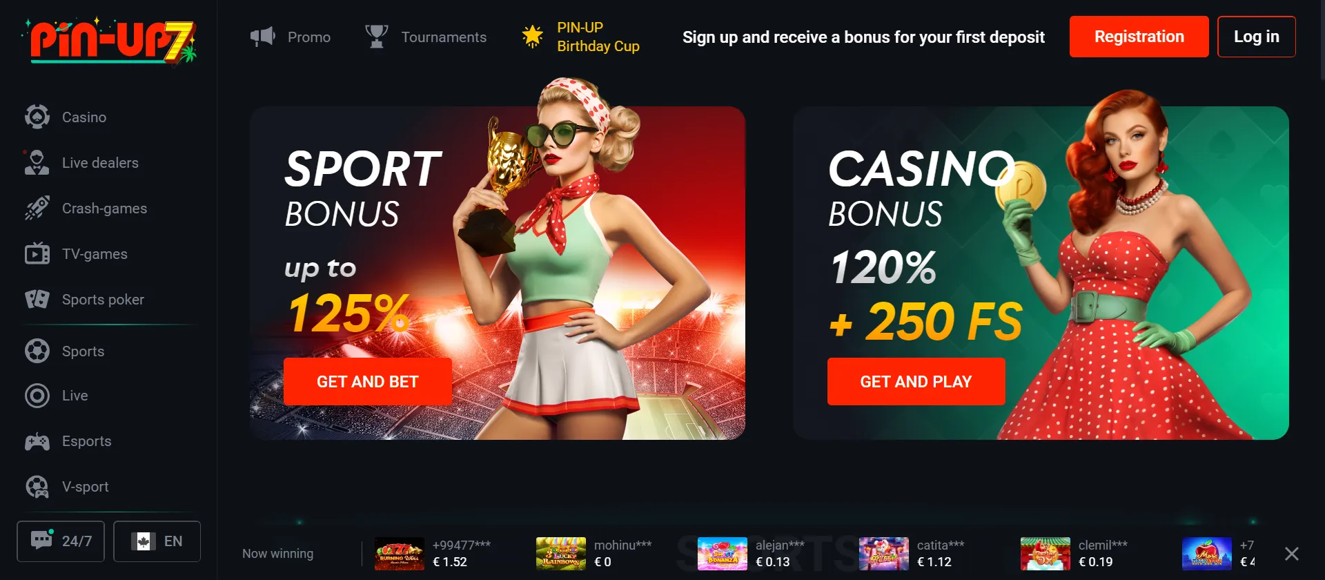 Pin Up Casino Website