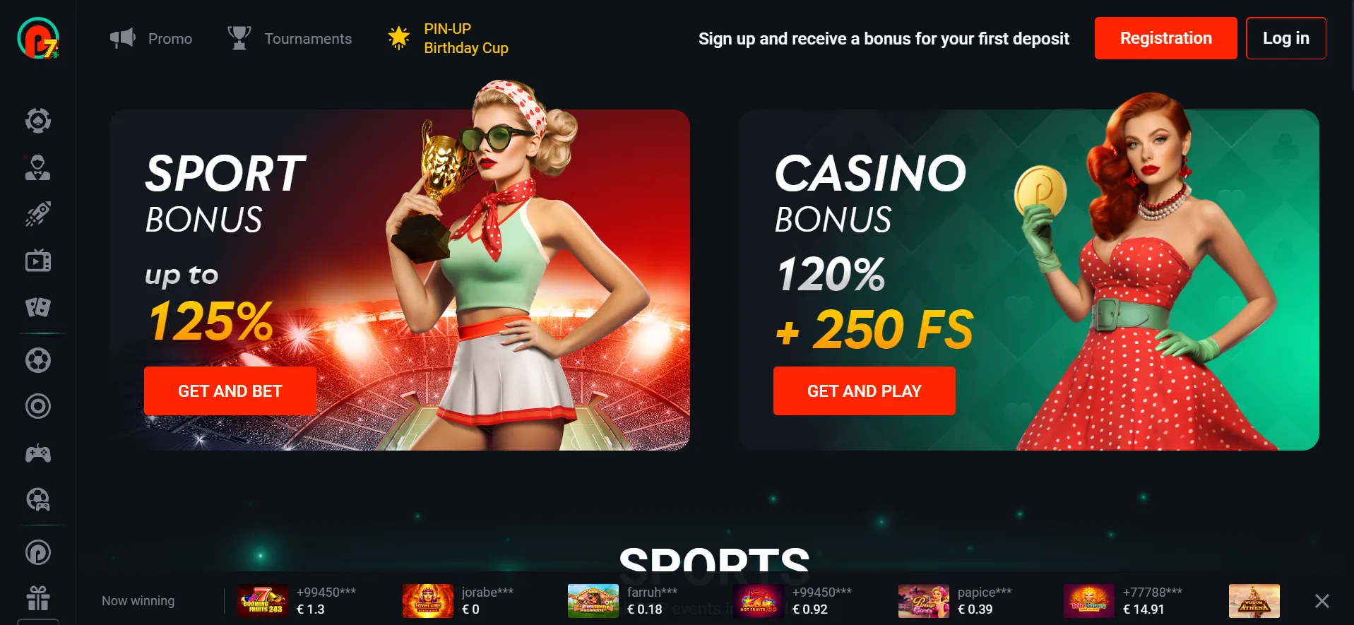 Pin Up Casino Website